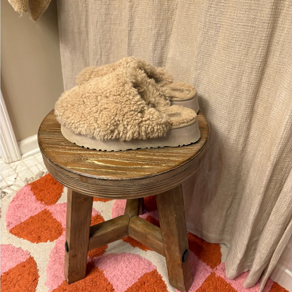 UGG Tan Shearling Home Slippers
